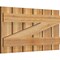 Ekena Millwork Spaced Board-n-Batten Shutters w/Z-Bar, Rough Sawn Western Red Cedar, 34 3/4W x 18H, PR RBS06Z35X018RWR - alternate 2